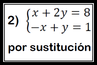 ejercicio de sistemas de ecuaciones resuelto por sustitucion