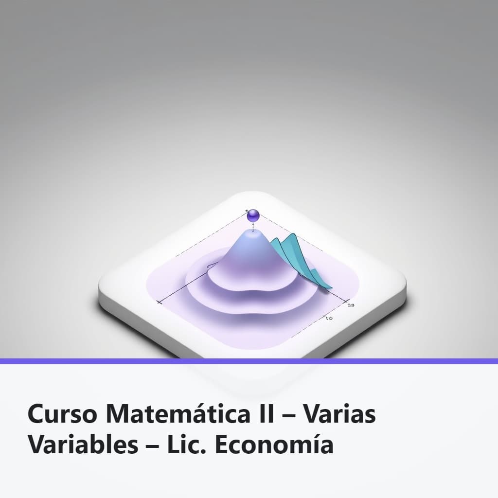 Curso Matemática II – Varias Variables – Lic. Economía · Curso en PROFEonline.uy