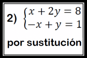 ejercicio de sistemas de ecuaciones resuelto por sustitucion