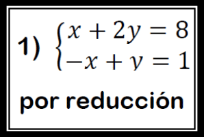 ejercicio de sistemas de ecuaciones por reduccion resuelto video