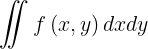 \\large \\iint\_{}^{}f\\left ( x,y \\right )dxdy