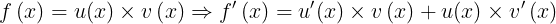 Derivada de una Multiplicacion Derivada de un Producto
formula como se derivada una Multiplicación
