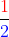 \frac{{\color{Red} 1}}{{\color{Blue} 2}}