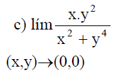 Calculo de limites en varias variables