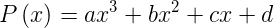 Formula general de un plinomio de grado 3